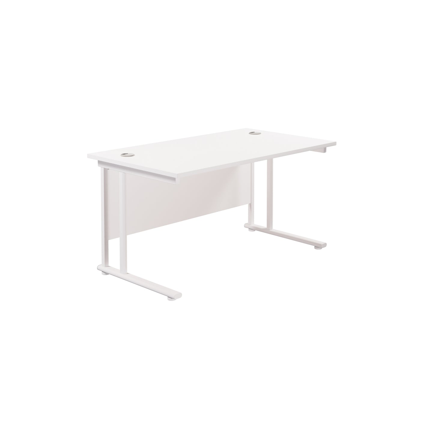 Desk with Twin Upright Legs - 800mm deep