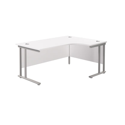 Radial Desk with Twin Upright Leg - Right Hand