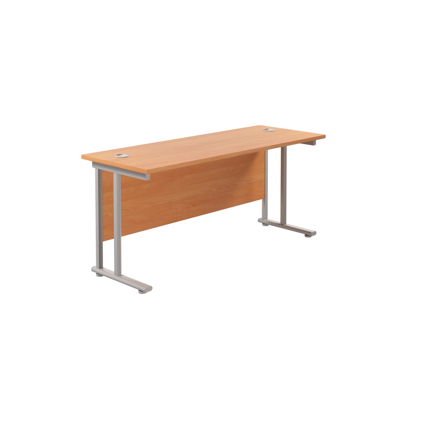 Desk with Twin Upright Legs - 600mm deep