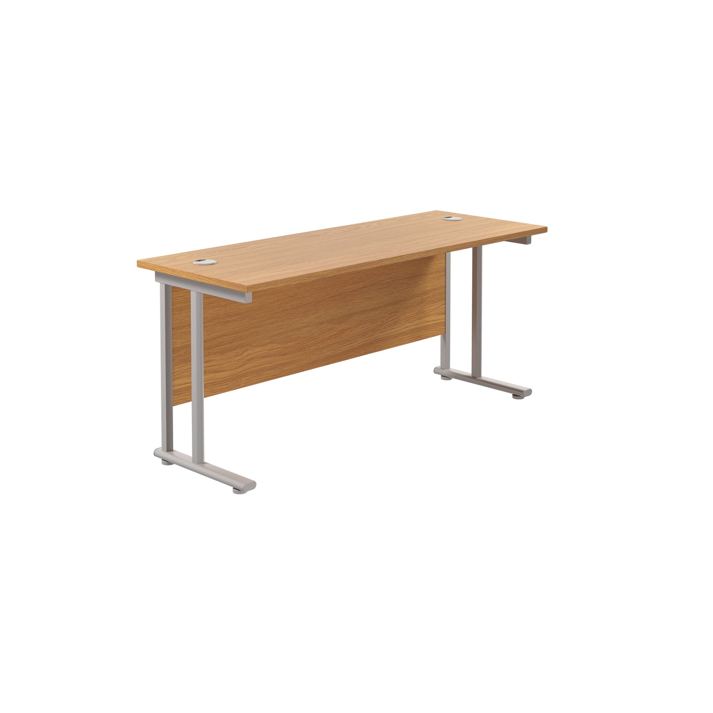 Desk with Twin Upright Legs - 600mm deep