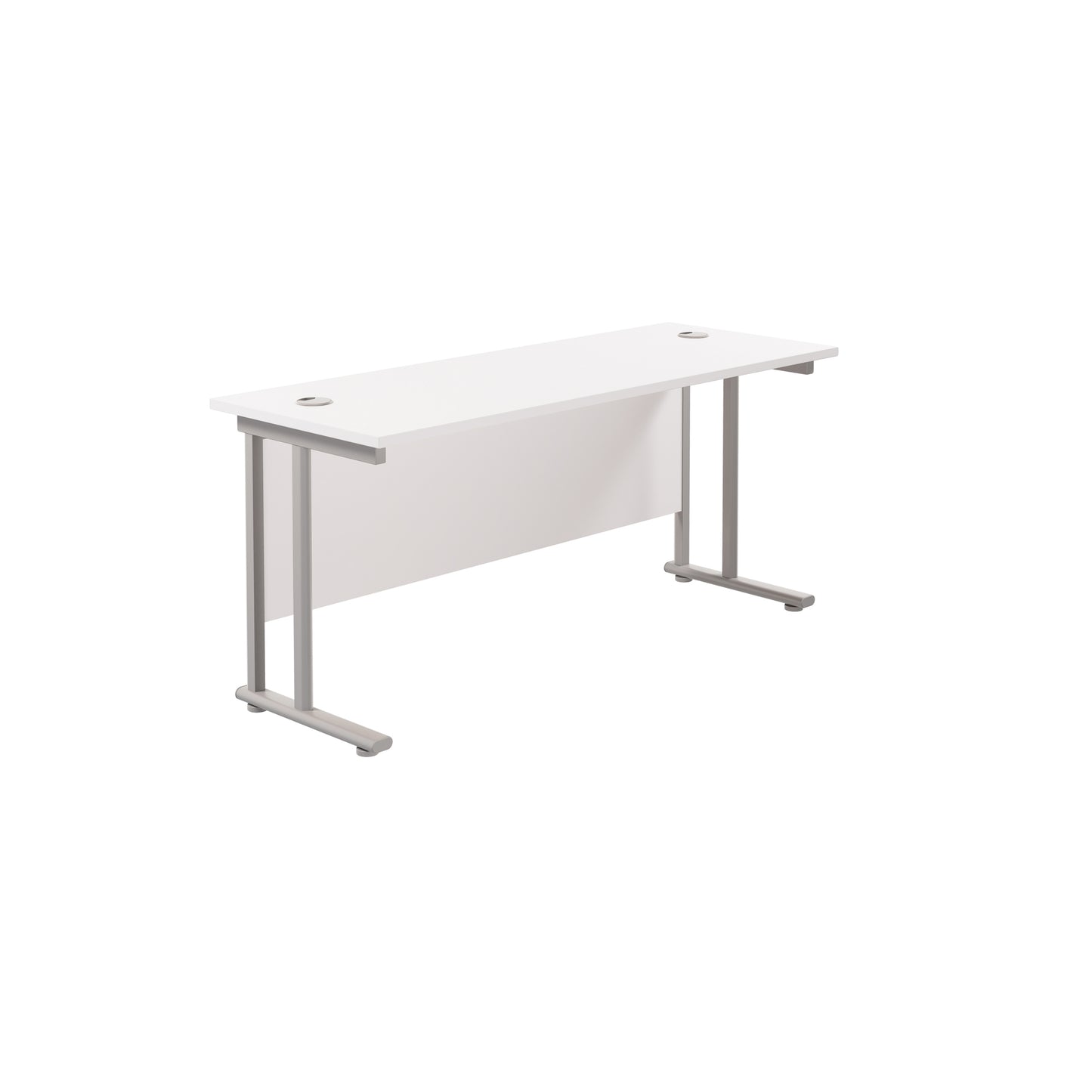 Desk with Twin Upright Legs - 600mm deep