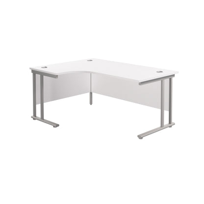 Radial Desk with Twin Upright Leg - Left Hand