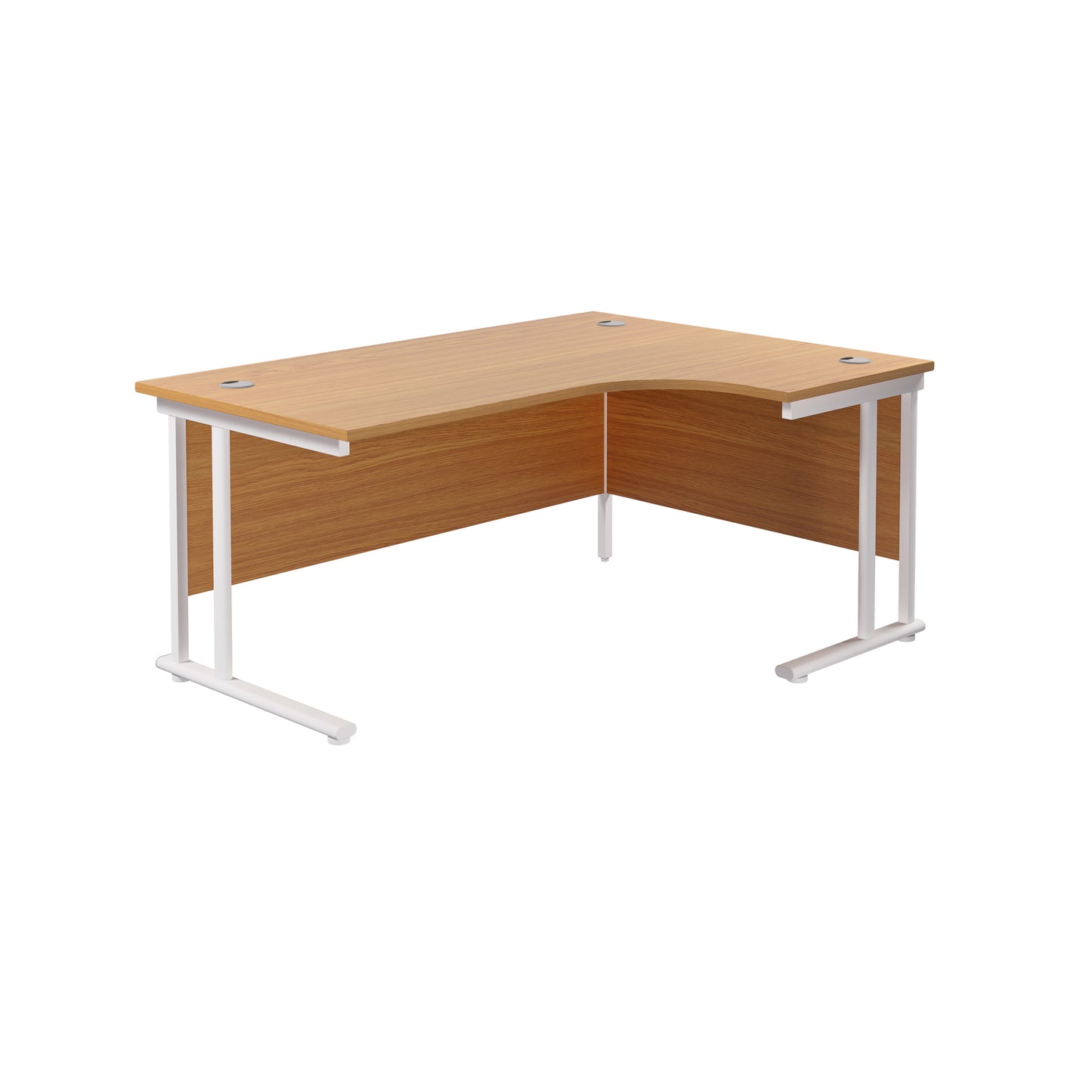 Radial Desk with Twin Upright Leg - Right Hand