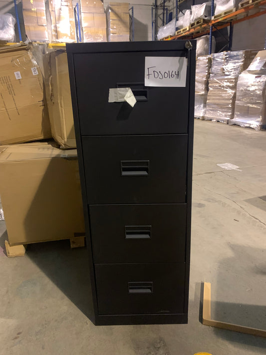 Black Talos 4 Drawer Filing Cabinet