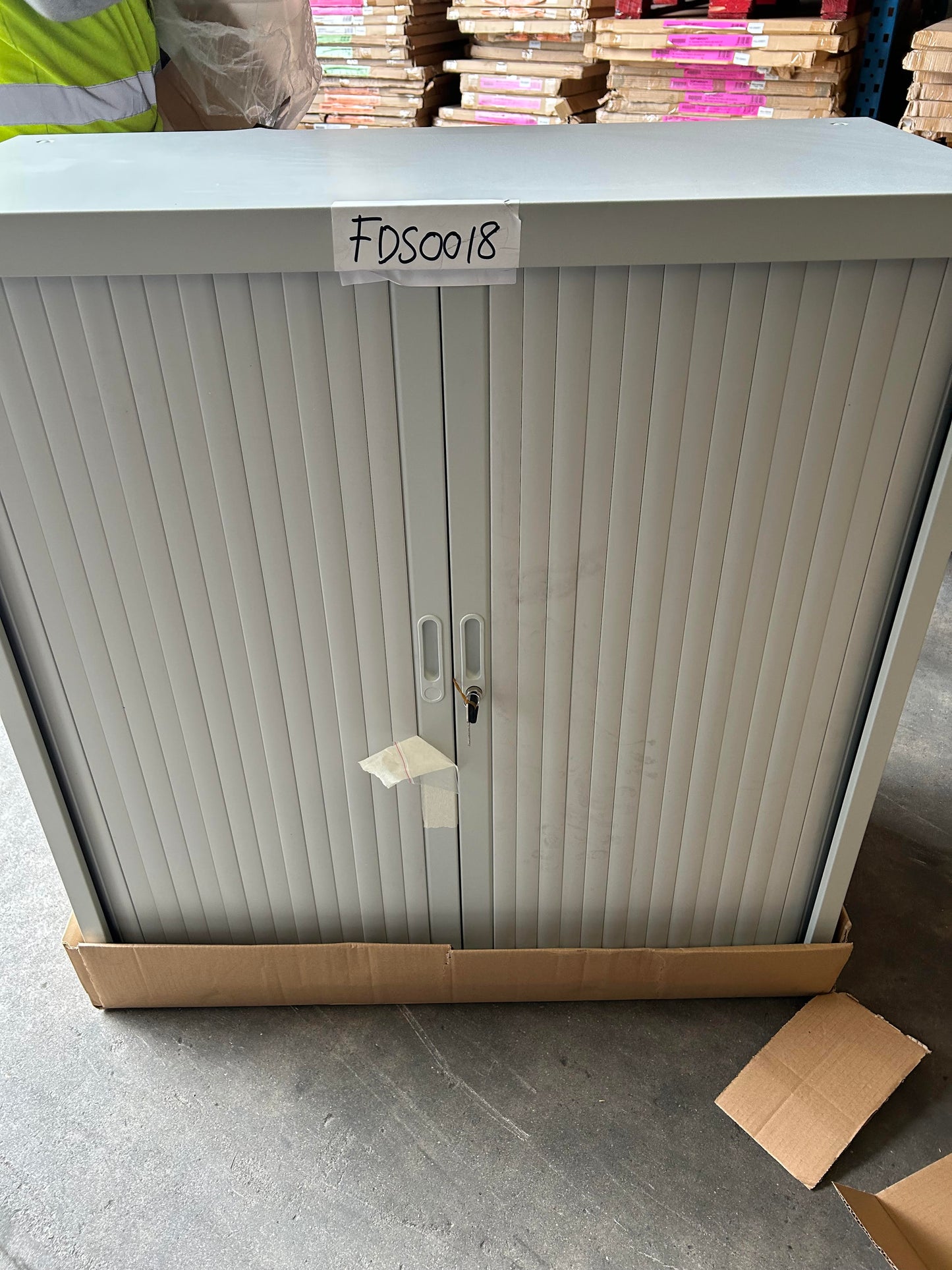 Grey 1050mm Metal Tambour